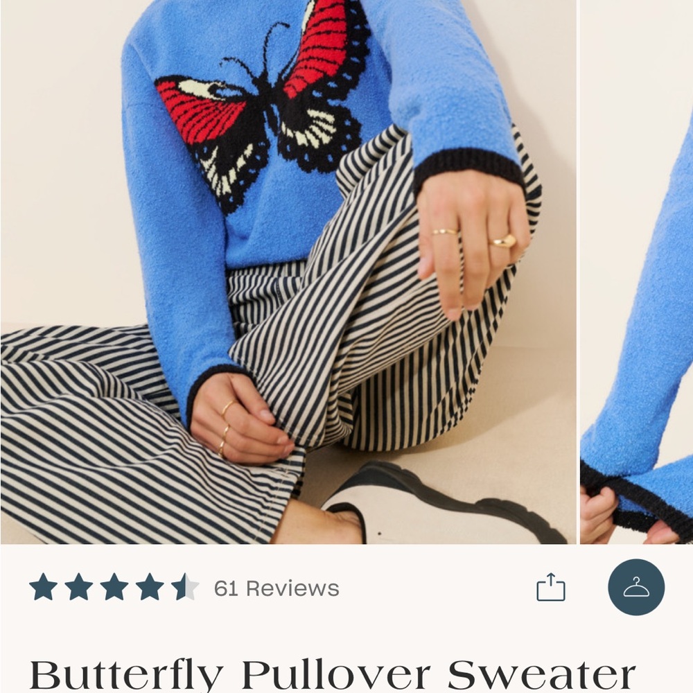Blue Butterfly Sweater by porridge